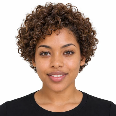 Boucles courtes arrondies