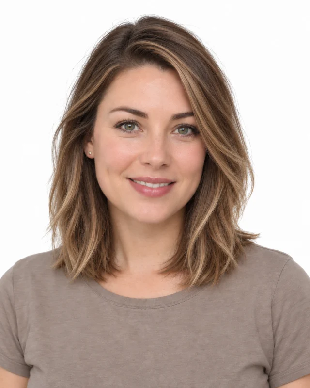 Projection Balayage caramel sur le même visage